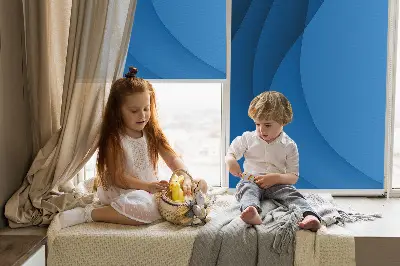 Rolo zavjesa za balkonska vrata Plavi valovi