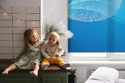 Unutarnja rolo zavjesa za prozor Plava animacija