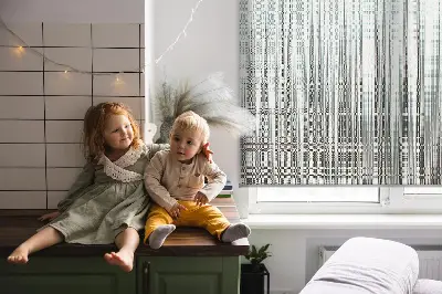 Platnena rolo zavjesa Apstrakcija zrcala