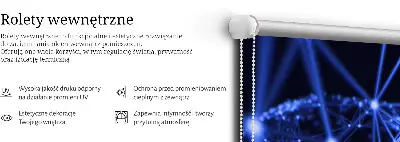 Rolo zavjesa za prozor Plave točke povezane linijama