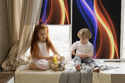 Unutarnja rolo zavjesa Narančasta i plava animacija