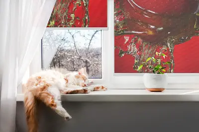 Rolo zavjesa za prozor Jabuka prelivena vodom
