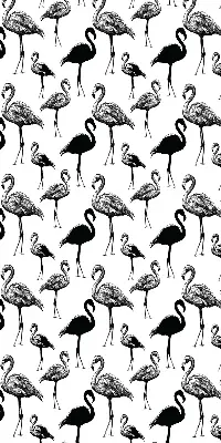 Rolo zavjesa za balkonska vrata Crni flamingosi