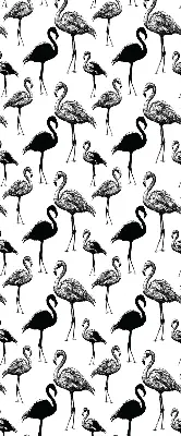 Rolo zavjesa za balkonska vrata Crni flamingosi