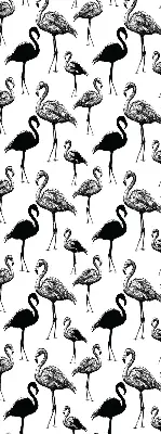 Rolo zavjesa za balkonska vrata Crni flamingosi