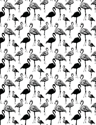 Rolo zavjesa za balkonska vrata Crni flamingosi