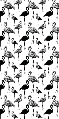 Rolo zavjesa za balkonska vrata Crni flamingosi