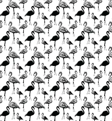 Rolo zavjesa za balkonska vrata Crni flamingosi