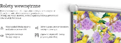 Platnena rolo zavjesa Žute papige