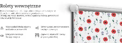 Unutarnja prozorska rolo zavjesa Cvjetovi maka