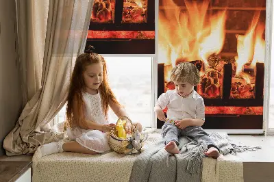 Rolo zavjesa za prozor Kamin