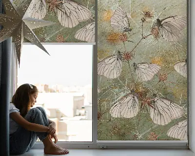 Platnena rolo zavjesa Leptiri na livadi