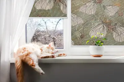 Platnena rolo zavjesa Leptiri na livadi