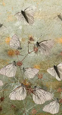 Platnena rolo zavjesa Leptiri na livadi