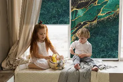 Rolo zavjesa za prozor Zeleni mramor