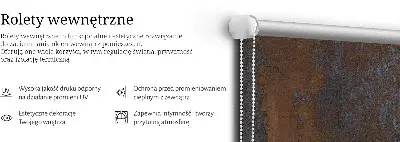 Unutarnja rolo zavjesa za prozor Zahrđali lim