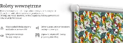 Unutarnja rolo zavjesa za prozor Ptice i cvijeće