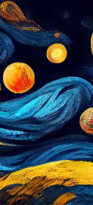 Platnena rolo zavjesa Planeti