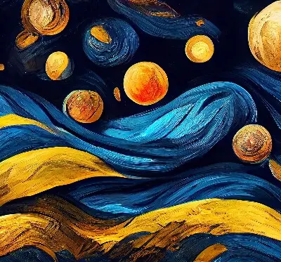 Platnena rolo zavjesa Planeti
