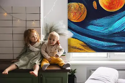 Platnena rolo zavjesa Planeti