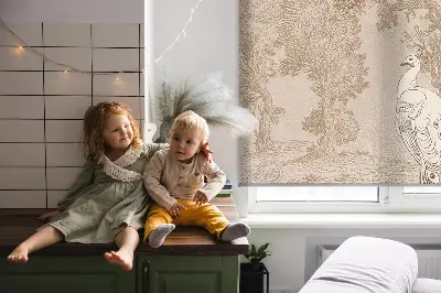 Unutarnja rolo zavjesa za prozor Starinske ptice