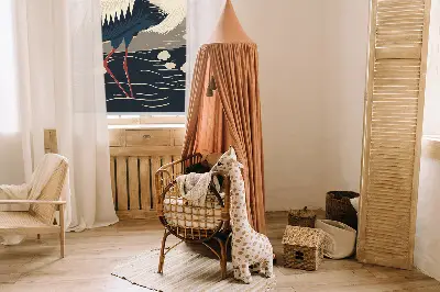 Platnena rolo zavjesa Ždral u vodi