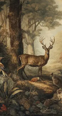Unutarnja rolo zavjesa za prozor Životinje u šumi