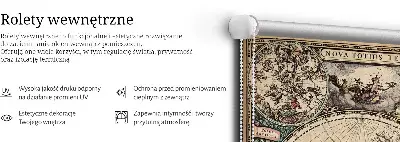 Unutarnja rolo zavjesa Karta svijeta