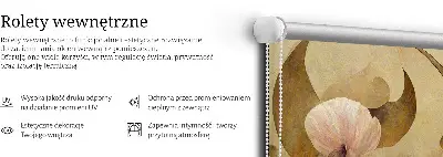 Unutarnja rolo zavjesa za prozor Ružičasto cvijeće