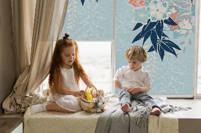 Unutarnja rolo zavjesa za prozor Čaplja u cvijeću