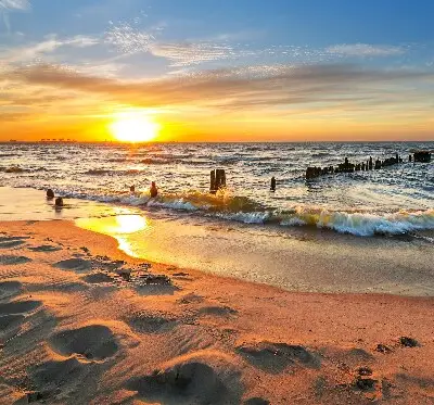 Platnena zatamnjujuća rolo zavjesa Zalazak sunca i boje