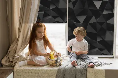 Unutarnja zatamnjujuća rolo zavjesa Crni origami