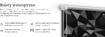 Unutarnja zatamnjujuća rolo zavjesa Crni origami