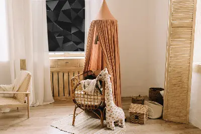 Unutarnja zatamnjujuća rolo zavjesa Crni origami