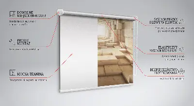 Unutarnja prozorska zatamnjujuća rolo zavjesa 3D drvena rupa