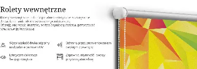 Unutarnja zatamnjujuća rolo zavjesa za prozor Šareni origami uzorak