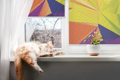Unutarnja zatamnjujuća rolo zavjesa za prozor Šareni origami uzorak