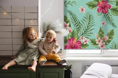 Platnena zatamnjujuća rolo zavjesa Egzotične biljke