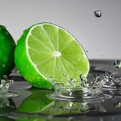 Zatamnjujuća rolo zavjesa za balkonska vrata Limete u vodi