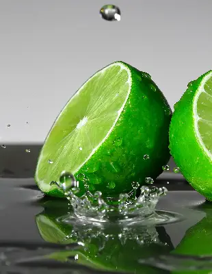 Zatamnjujuća rolo zavjesa za balkonska vrata Limete u vodi