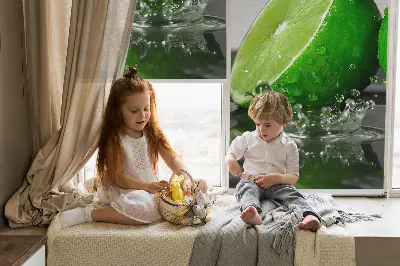 Zatamnjujuća rolo zavjesa za balkonska vrata Limete u vodi
