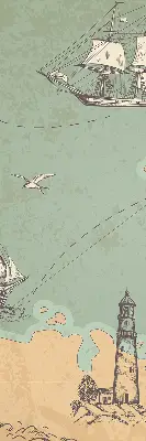 Unutarnja zatamnjujuća rolo zavjesa Karta oceana
