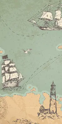 Unutarnja zatamnjujuća rolo zavjesa Karta oceana