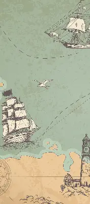 Unutarnja zatamnjujuća rolo zavjesa Karta oceana