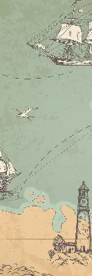 Unutarnja zatamnjujuća rolo zavjesa Karta oceana