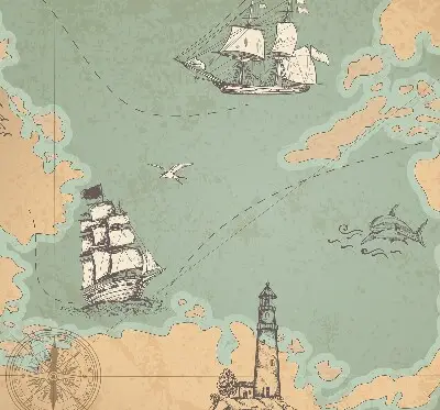 Unutarnja zatamnjujuća rolo zavjesa Karta oceana
