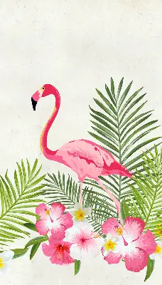 Platnena zatamnjujuća rolo zavjesa Flamingosi po lišću