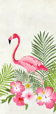 Platnena zatamnjujuća rolo zavjesa Flamingosi po lišću