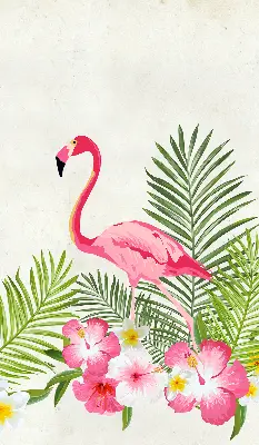 Platnena zatamnjujuća rolo zavjesa Flamingosi po lišću