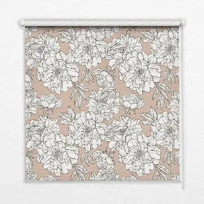 Zatamnjujuća rolo zavjesa za prozor Nacrtano cvijeće